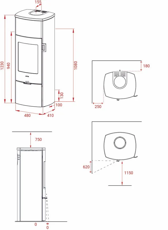 Lotus Mondo 30M Kaminofen aus Speckstein – Effiziente und